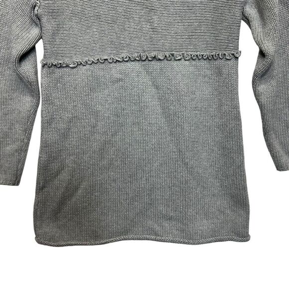 J. Jill Grey Knit Tunic Sweater Boat Neck S Petite- Measurements in pics - Picture 6 of 14